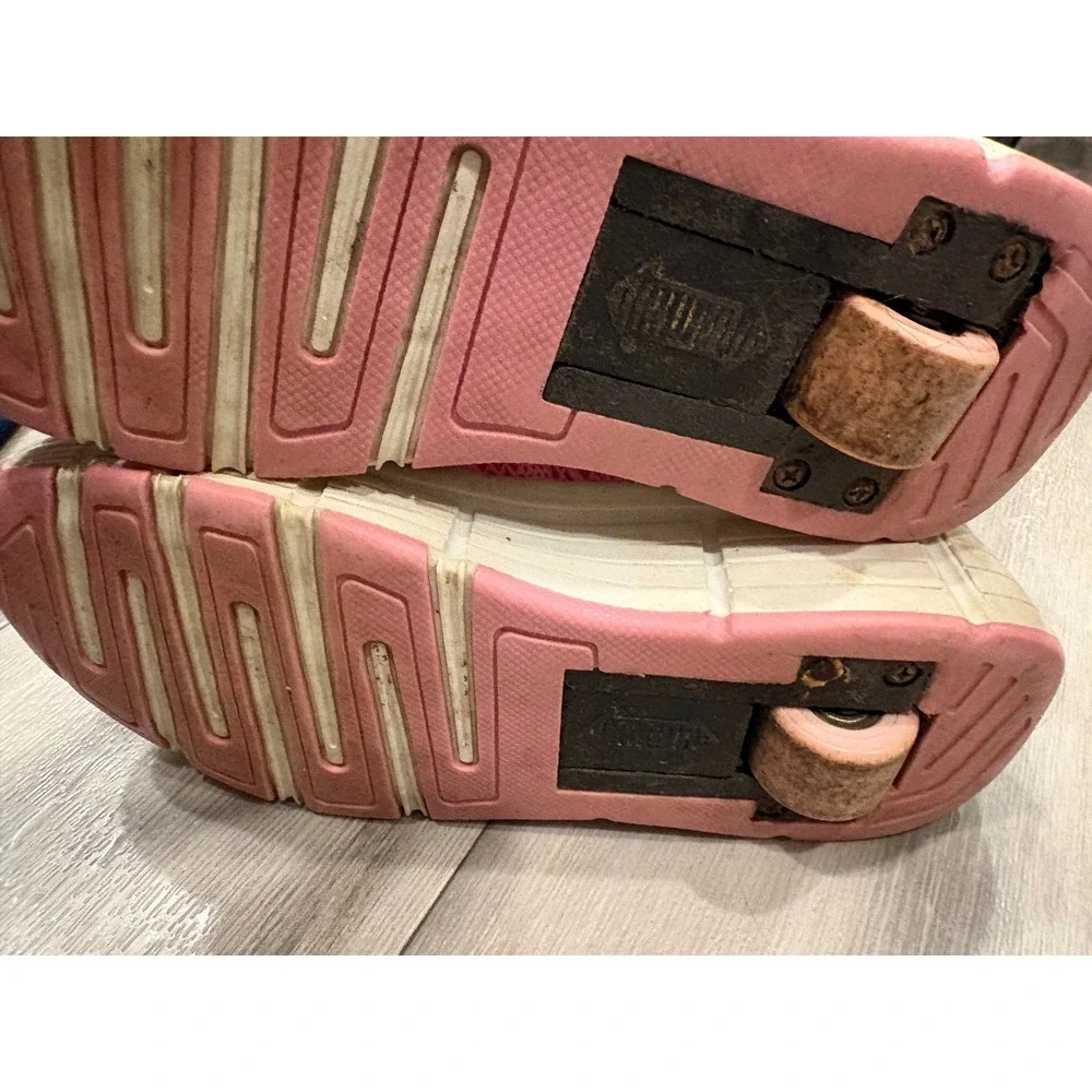 Kingka Sports Air Force US 2-3 Girls Pink Wheeled Roller Shoes heelies